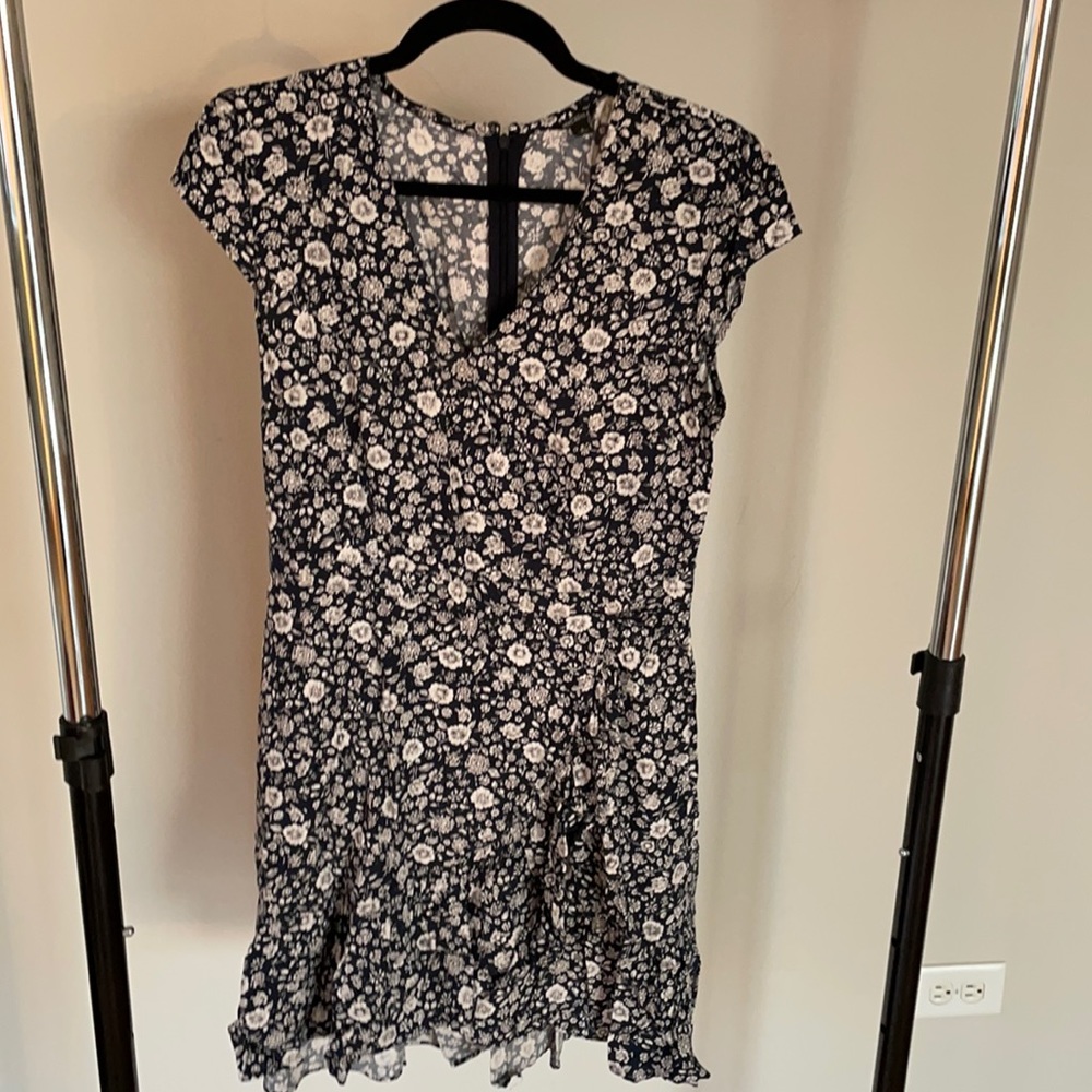J Crew Navy Floral Dress